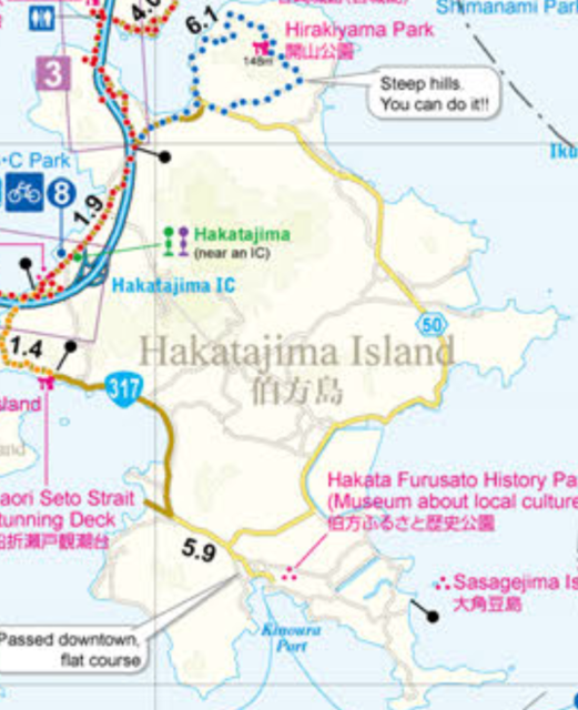 Hakatajima Island Route Map